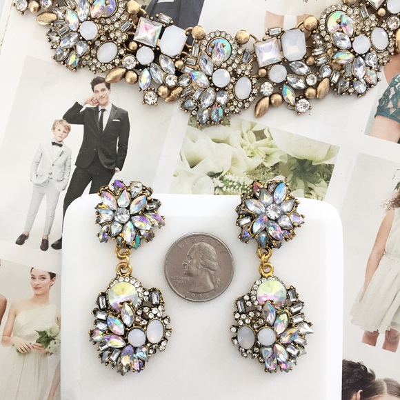 "Antoinette" Earrings || Clear Crystal Statement - Picture 4 of 6